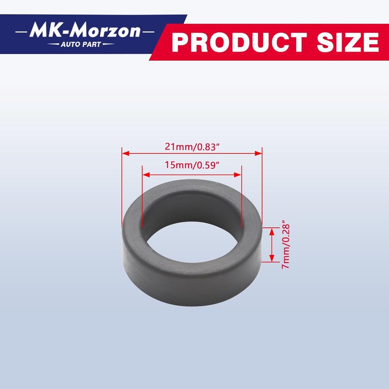 MK-Morzon Lower Fuel Injector Seal O-Ring Kit Compatible with 1999-2004 Nissan Frontier Quest Xterra Injector Lower Insulator Replaces# 16636-0B010 (6Pcs) - Image 4